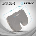 Sleepavo Pink Memory Foam Seat Cushion for Office Chair - Cooling Gel Pillow for Sciatica Coccyx Back Tailbone & Lower Back Pain Relief - Chair Pad for Lumbar Support in Office Desk, Car & Airplane - Image 2
